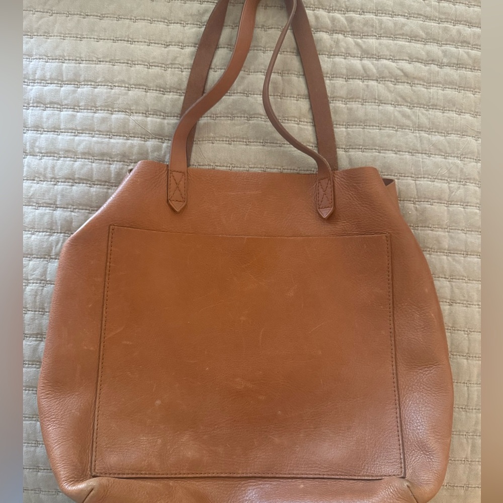 Madewell Tan Leather Tote Bag